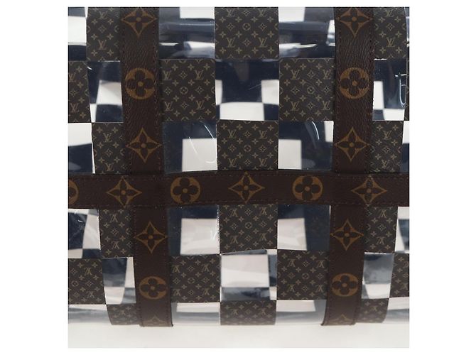 Borsa LOUIS VUITTON Monogram Chess Keepall Bandouliere 50 M20864 LV Auth 204498SM Monogramma - vista 21