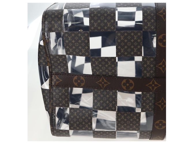 Borsa LOUIS VUITTON Monogram Chess Keepall Bandouliere 50 M20864 LV Auth 204498SM Monogramma - vista 22