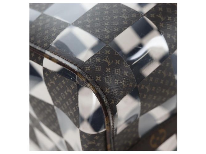 Borsa LOUIS VUITTON Monogram Chess Keepall Bandouliere 50 M20864 LV Auth 204498SM Monogramma - vista 23