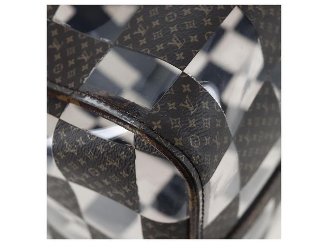 Borsa LOUIS VUITTON Monogram Chess Keepall Bandouliere 50 M20864 LV Auth 204498SM Monogramma - vista 25