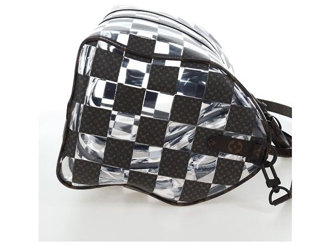 Borsa LOUIS VUITTON Monogram Chess Keepall Bandouliere 50 M20864 LV Auth 204498SM Monogramma - vista 4