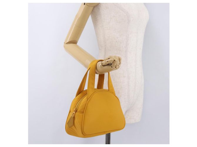 Autre Marque Borsa a mano Saint Laurent Nylon Yellow Gold Auth BA16065A D'oro Giallo - vista 22