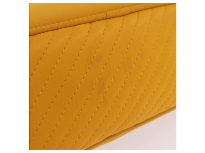 Autre Marque Borsa a mano Saint Laurent Nylon Yellow Gold Auth BA16065A D'oro Giallo - vista 7