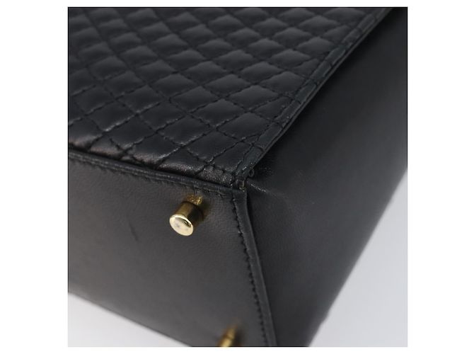 Bally Schultertasche mit Kette aus Leder Schwarz Gold Authentisch 206785A Golden - Ansicht 10