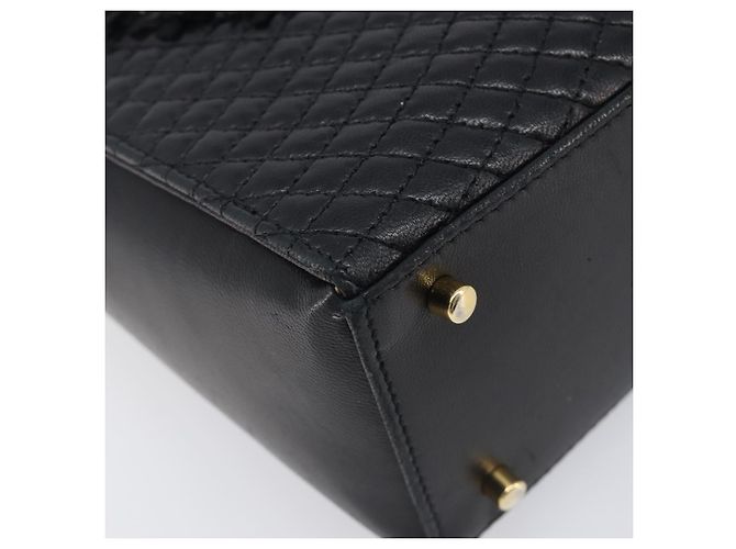 Bally Schultertasche mit Kette aus Leder Schwarz Gold Authentisch 206785A Golden - Ansicht 14