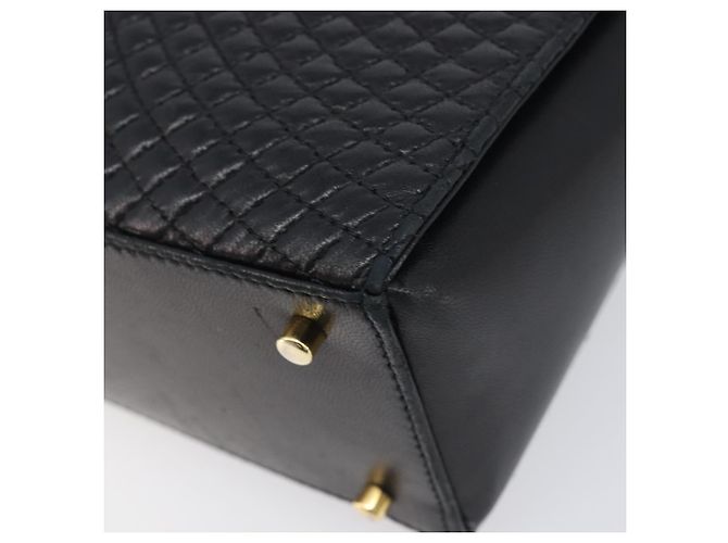 Bally Schultertasche mit Kette aus Leder Schwarz Gold Authentisch 206785A Golden - Ansicht 15