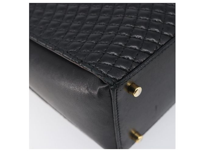 Bally Schultertasche mit Kette aus Leder Schwarz Gold Authentisch 206785A Golden - Ansicht 16