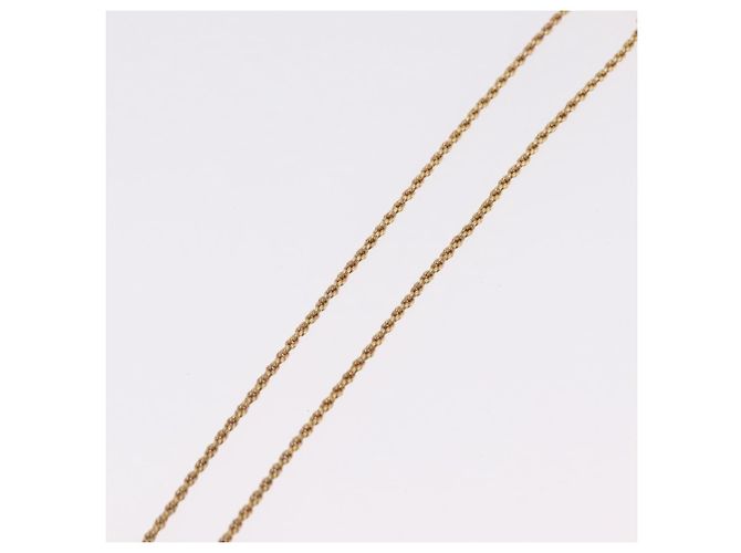 Colar Christian Dior Metal Tom Dourado Auth 206833 - vista 11