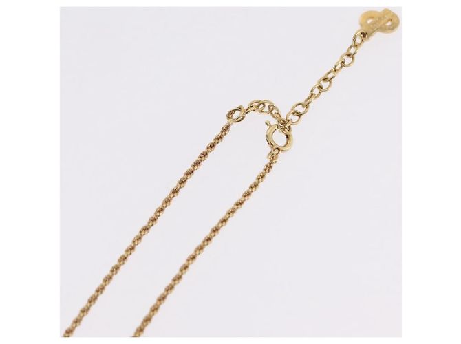 Colar Christian Dior Metal Tom Dourado Auth 206833 - vista 12