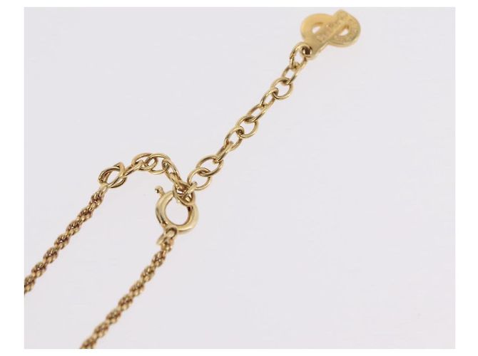 Colar Christian Dior Metal Tom Dourado Auth 206833 - vista 13