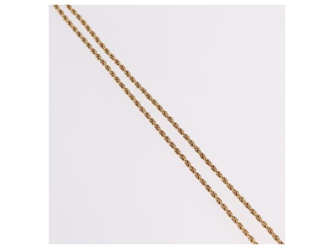 Colar Christian Dior Metal Tom Dourado Auth 206833 - vista 5