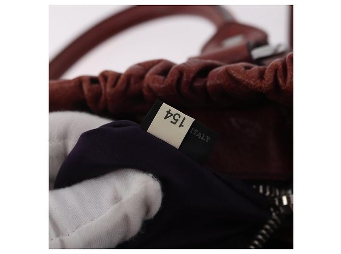 Borsa a mano Miu Miu in pelle 2way marrone argento autentica 167652M - Ansicht 11