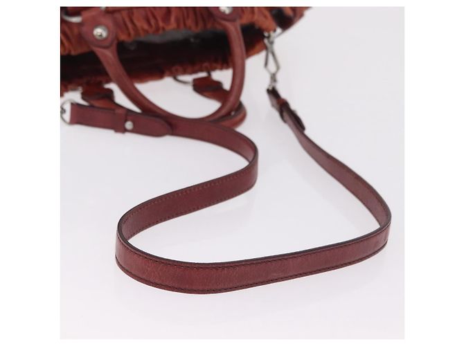 Borsa a mano Miu Miu in pelle 2way marrone argento autentica 167652M - Ansicht 8