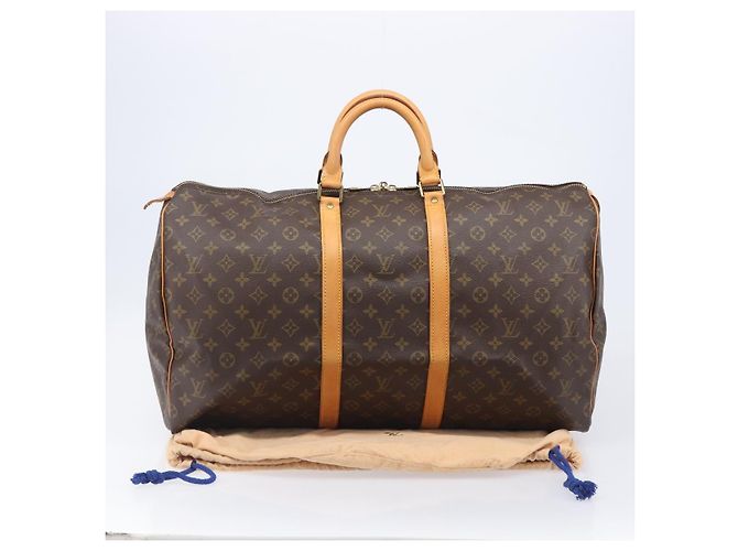 LOUIS VUITTON Monogram Keepall 55 Boston Bag M41424 LV Auth 203190V Monograma - vista 12