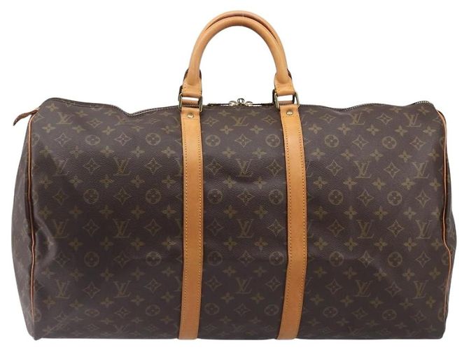 LOUIS VUITTON Monogram Keepall 55 Boston Bag M41424 LV Auth 203190V Monograma - vista 13