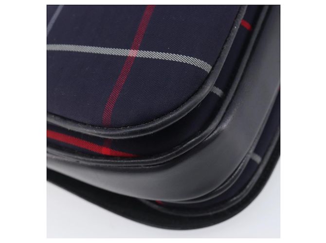 Borsa a tracolla Burberrys Nova Check Canvas Navy Gold Auth 205448 D'oro Blu navy - vista 16