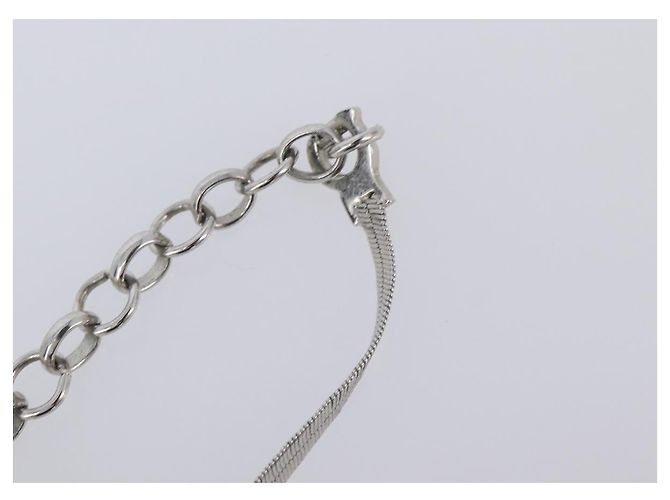 Collana Christian Dior metallo Silver Auth 205487M Argento - vista 10