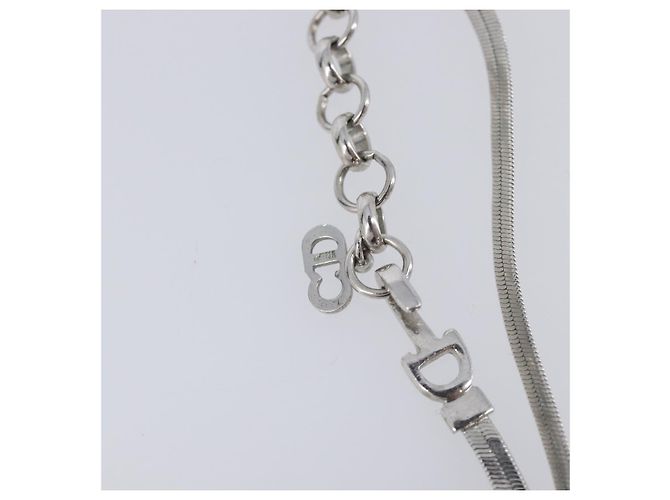Collana Christian Dior metallo Silver Auth 205487M Argento - vista 11