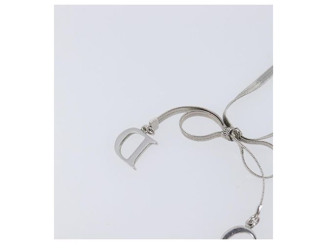 Collana Christian Dior metallo Silver Auth 205487M Argento - vista 13
