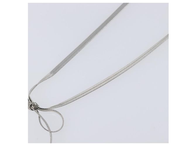 Collana Christian Dior metallo Silver Auth 205487M Argento - vista 16