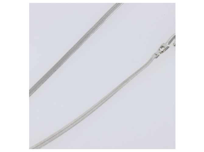 Collana Christian Dior metallo Silver Auth 205487M Argento - vista 17