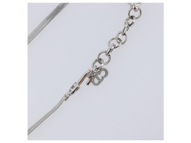 Collana Christian Dior metallo Silver Auth 205487M Argento - vista 21