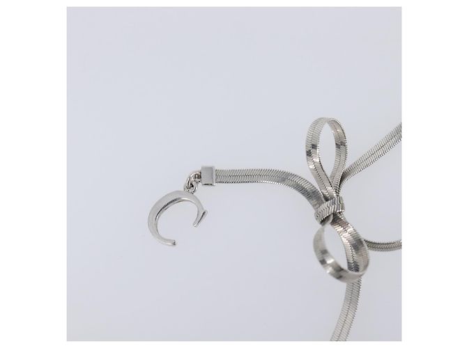 Collana Christian Dior metallo Silver Auth 205487M Argento - vista 3