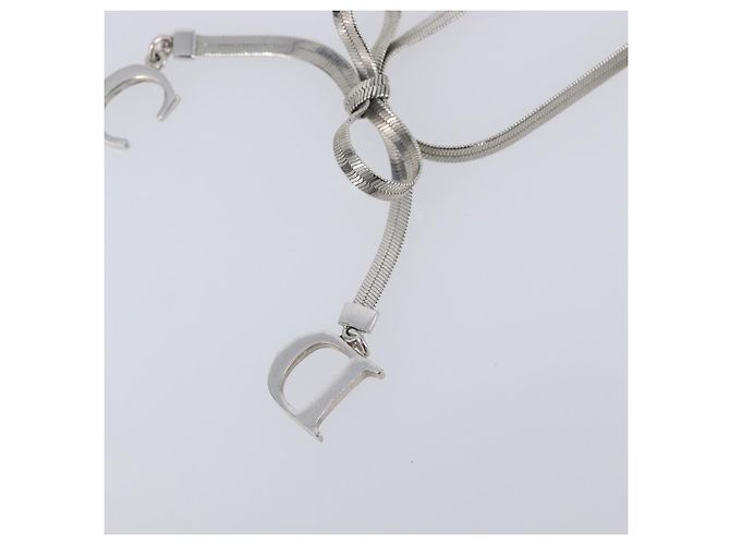 Collana Christian Dior metallo Silver Auth 205487M Argento - vista 4