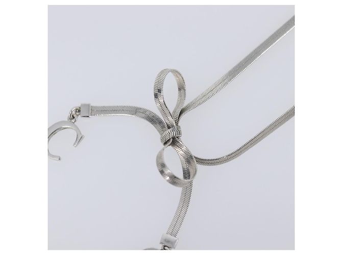 Collana Christian Dior metallo Silver Auth 205487M Argento - vista 5