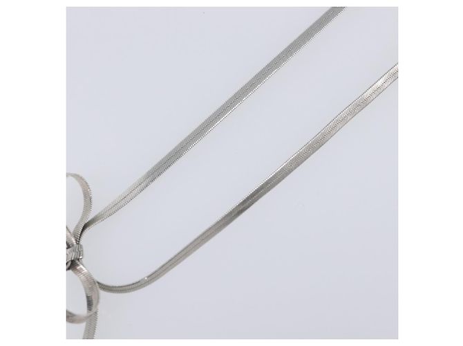 Collana Christian Dior metallo Silver Auth 205487M Argento - vista 6