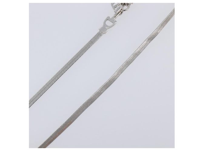 Collana Christian Dior metallo Silver Auth 205487M Argento - vista 7