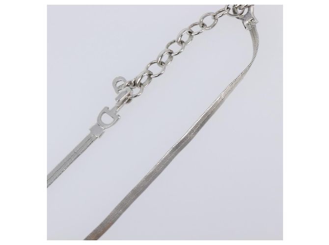 Collana Christian Dior metallo Silver Auth 205487M Argento - vista 8