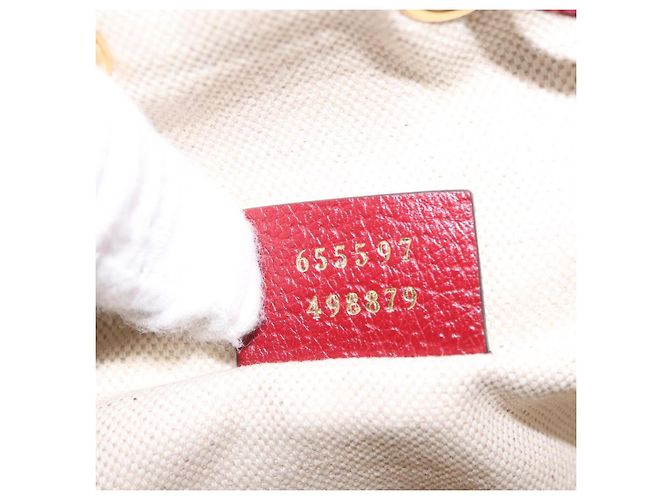 GUCCI Micro GG Doraemon Schultertasche PVC Beige Goldfarben 655597 Auth LN026M - Ansicht 11
