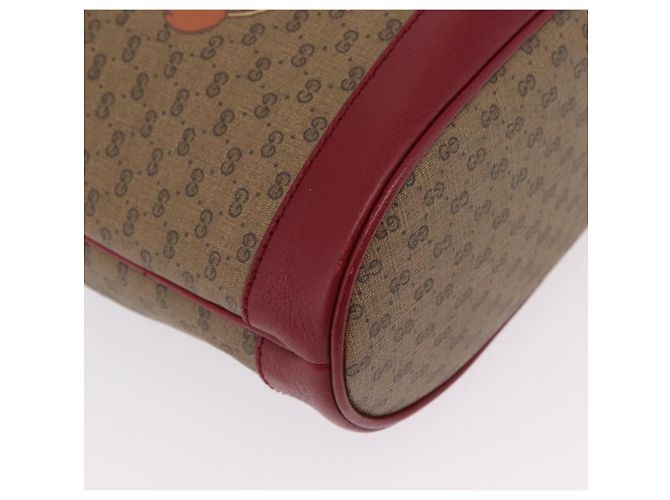 GUCCI Micro GG Doraemon Schultertasche PVC Beige Goldfarben 655597 Auth LN026M - Ansicht 16