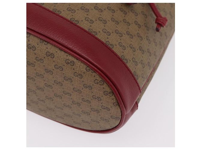 GUCCI Micro GG Doraemon Schultertasche PVC Beige Goldfarben 655597 Auth LN026M - Ansicht 17