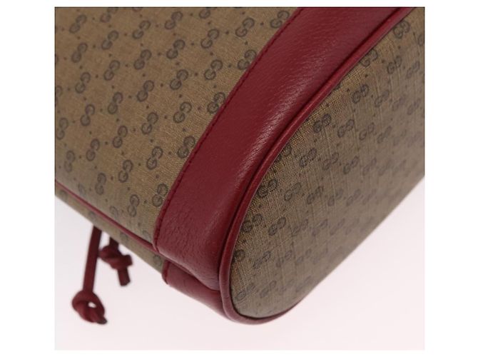 GUCCI Micro GG Doraemon Schultertasche PVC Beige Goldfarben 655597 Auth LN026M - Ansicht 18