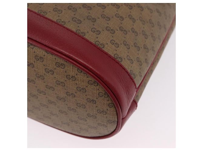 GUCCI Micro GG Doraemon Schultertasche PVC Beige Goldfarben 655597 Auth LN026M - Ansicht 19