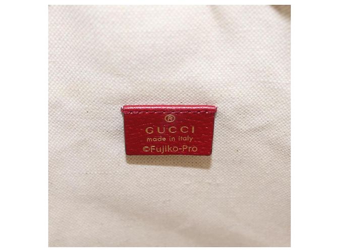 GUCCI Micro GG Doraemon Schultertasche PVC Beige Goldfarben 655597 Auth LN026M - Ansicht 22