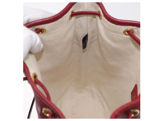 GUCCI Micro GG Doraemon Schultertasche PVC Beige Goldfarben 655597 Auth LN026M - Ansicht 24