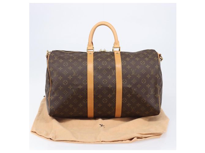 LOUIS VUITTON Monogram Keepall Bandouliere 45 Sac Boston M41418 LV Auth 203168SV Monogramme - vue 12