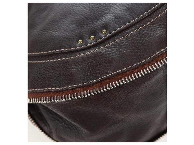 Chloé Chloe Paddington Shoulder Bag Leder 2way Braun Gold Silber Auth BA16069V Golden - Ansicht 18