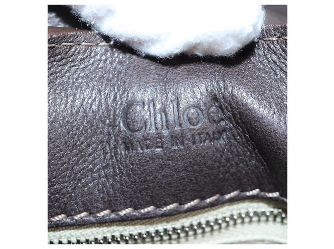 Chloé Chloe Paddington Shoulder Bag Leder 2way Braun Gold Silber Auth BA16069V Golden - Ansicht 24