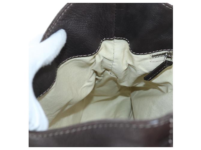 Chloé Chloe Paddington Shoulder Bag Leder 2way Braun Gold Silber Auth BA16069V Golden - Ansicht 26