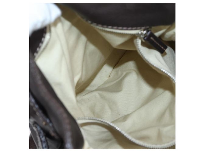 Chloé Chloe Paddington Shoulder Bag Leder 2way Braun Gold Silber Auth BA16069V Golden - Ansicht 28