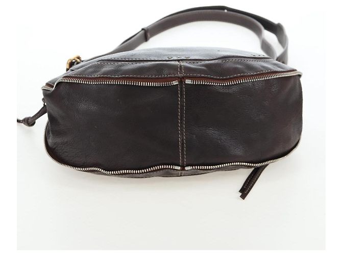 Chloé Chloe Paddington Shoulder Bag Leder 2way Braun Gold Silber Auth BA16069V Golden - Ansicht 5
