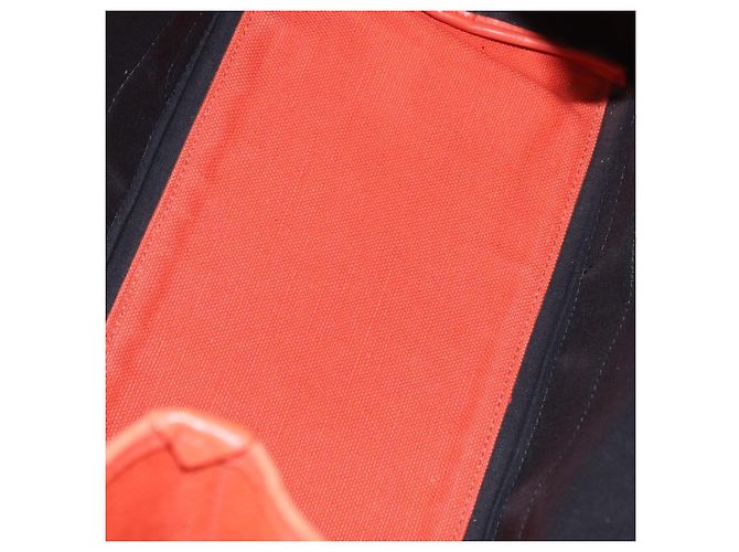 Borsa Balenciaga Navy Cabas S Tote Bag Canvas Orange Silver 339933 Auth BA16102 Argento Arancione - vista 11
