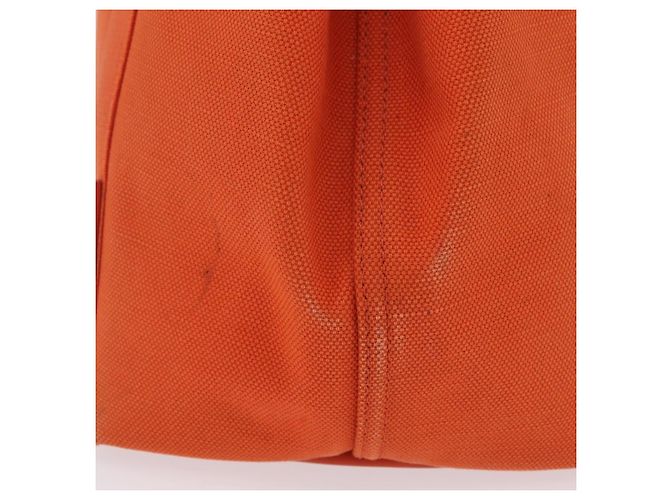 Borsa Balenciaga Navy Cabas S Tote Bag Canvas Orange Silver 339933 Auth BA16102 Argento Arancione - vista 14