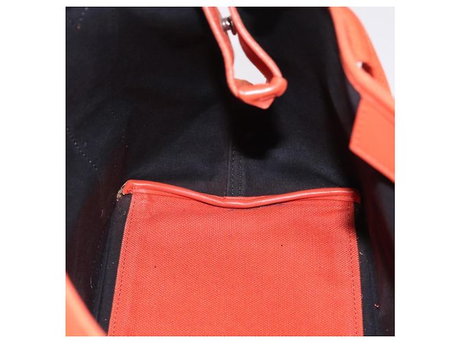 Borsa Balenciaga Navy Cabas S Tote Bag Canvas Orange Silver 339933 Auth BA16102 Argento Arancione - vista 23