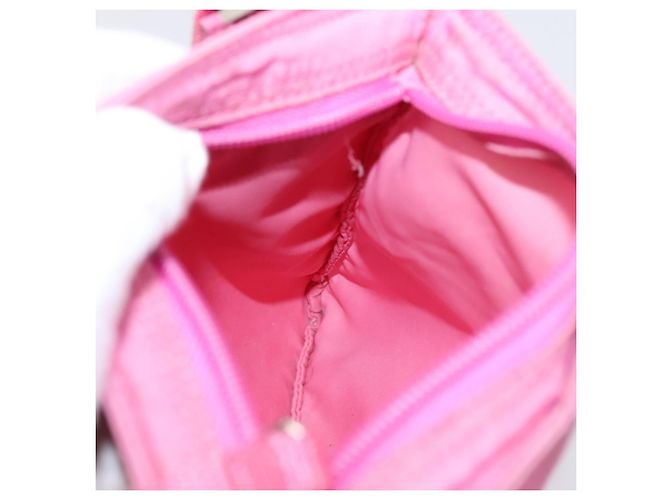 Bolsa de Ombro PRADA Nylon Rosa Prata Auth 207599A - vista 21