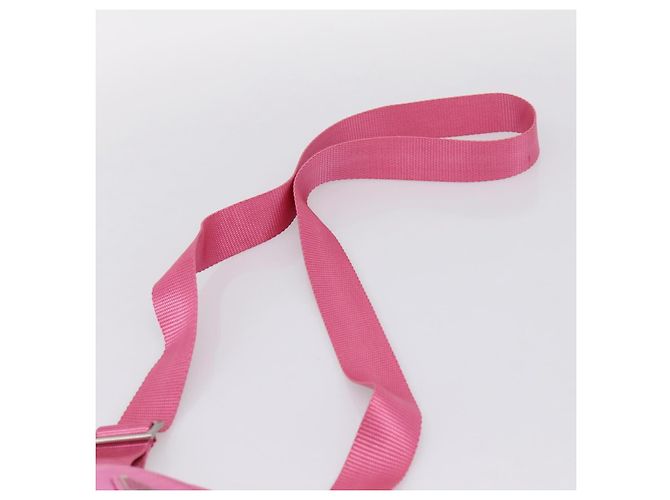Bolsa de Ombro PRADA Nylon Rosa Prata Auth 207599A - vista 8